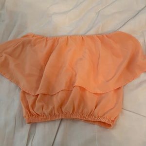 Strapless ruffled top (never worn)